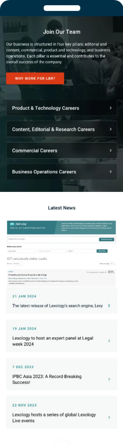 Law Business Research web design case study