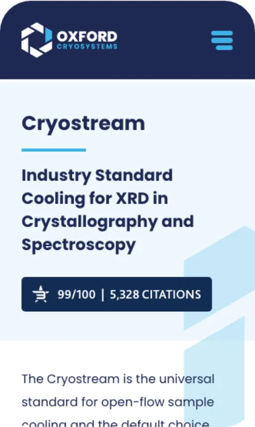 Oxford Cryo Systems Web Design Oxford
