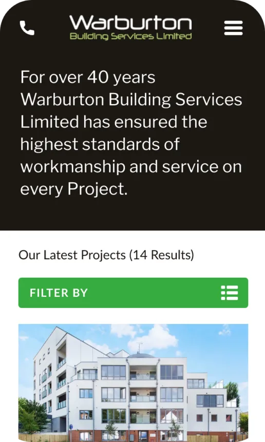 Warburton projects website design