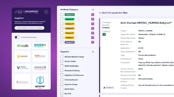 Animal Free Database web design