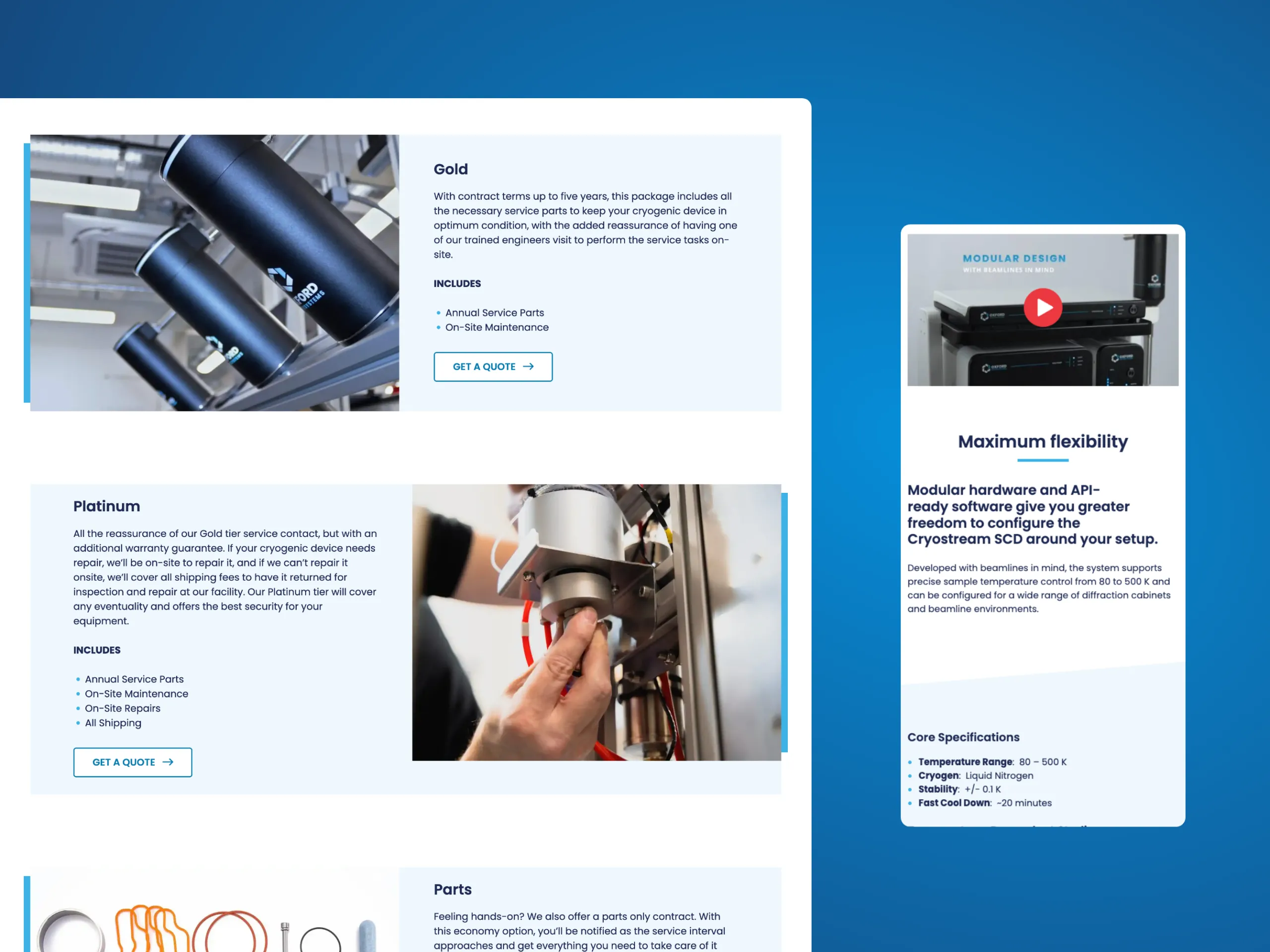 OxCryo web design